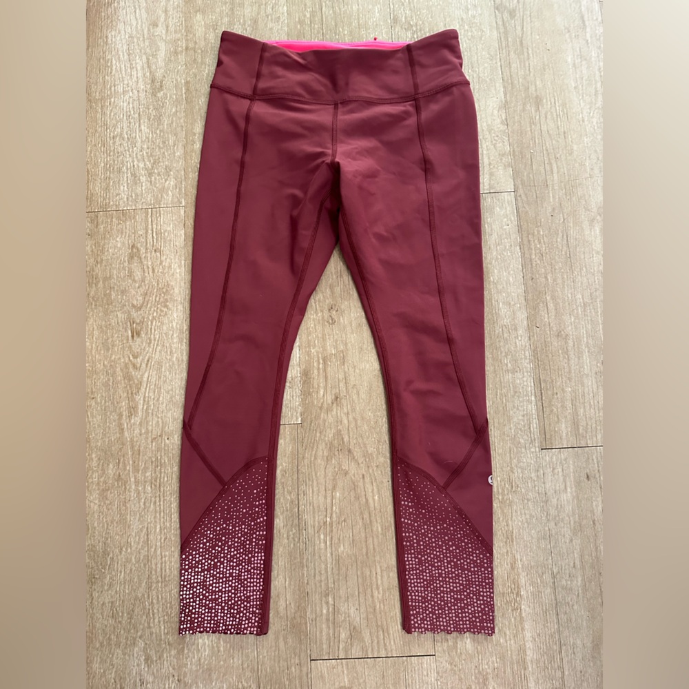 Lululemon Athletica Red Performance Leggings